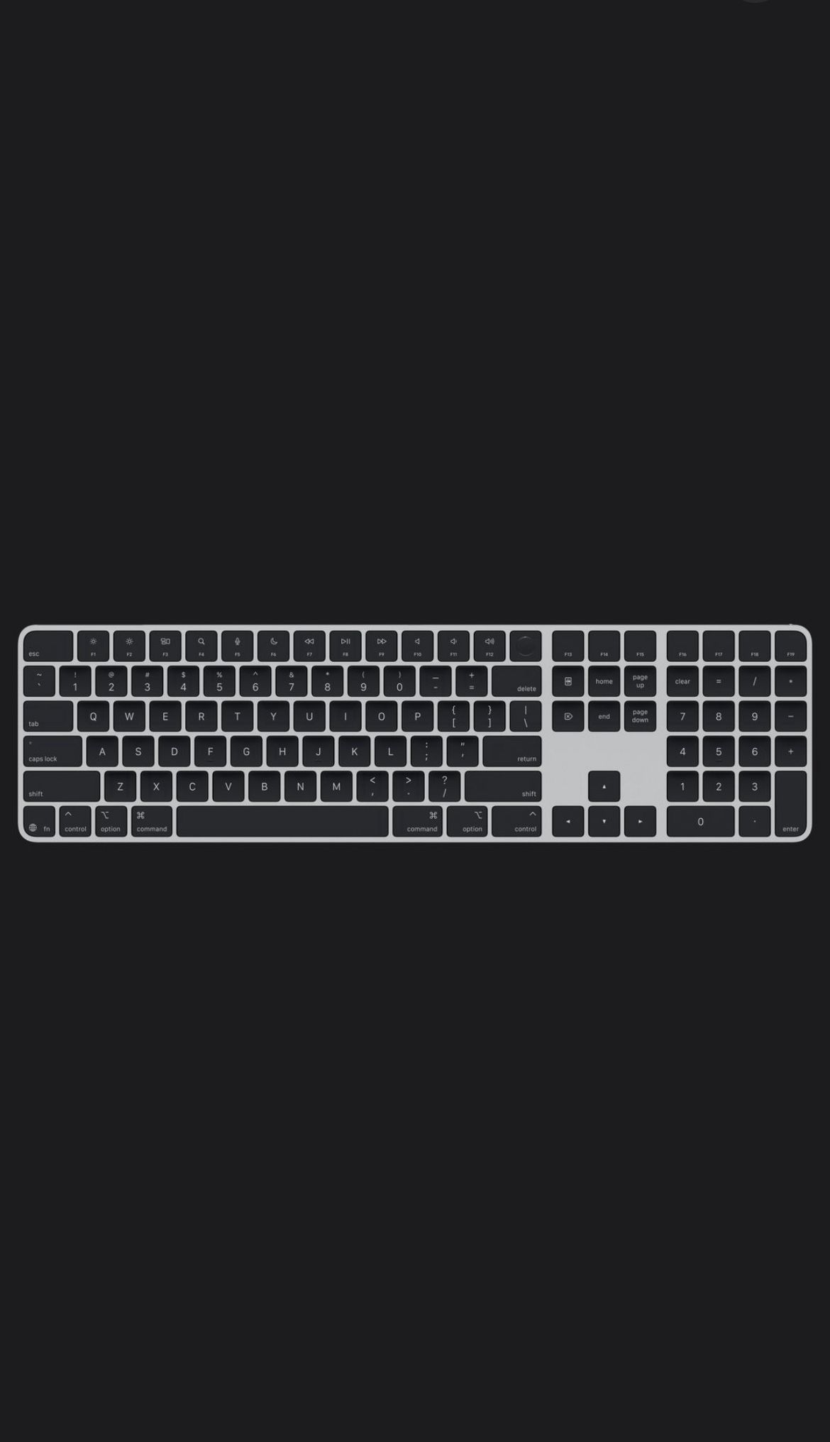 Apple Magic Keyboard with Touch ID and Numeric Keypad for Mac Models - Black Keys