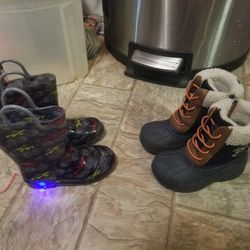 Toddler Size 9/10 Boots Rain And Snow Boots $5 Each