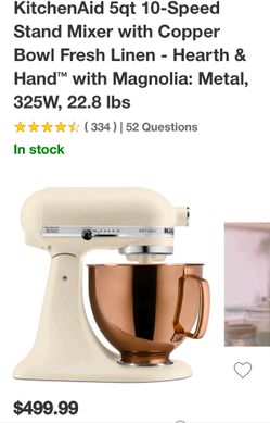 KitchenAid Artisan 5-Quart Stand Mixer copper bowl –  New – $350 OBO