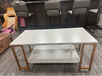 White and gold 2 tier Coffee Table