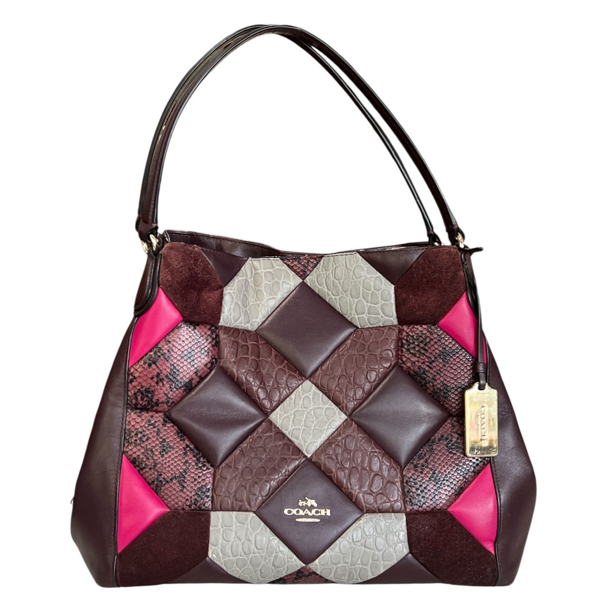 Coach Canyon Quilt Edie 31 Shoulder Bag Exotic Leather Patchwork