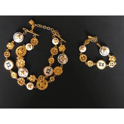 Rare Vintage Karl Lagerfeld Necklace & Bracelet Set