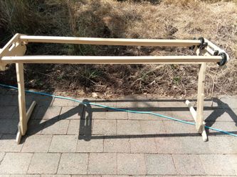 Wooden Quilting Frame Stand with Rollers