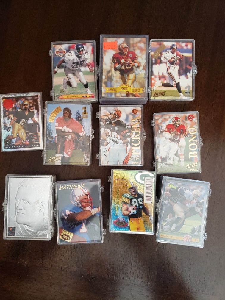 Football And Baseball Cards. $35