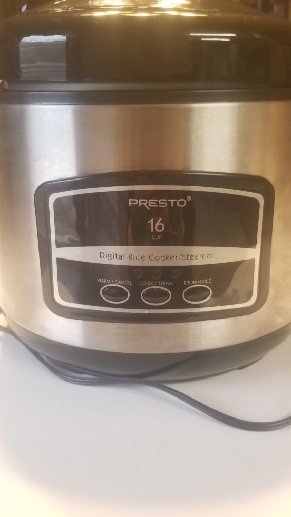 Presto - 16 Cup Digital Rice Cooker/Steamer
