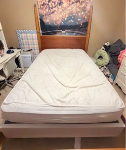 Queen bed frame with twin box spring