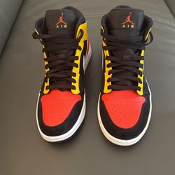 Air Jordan Mid High (Red, Yellow, Black) 