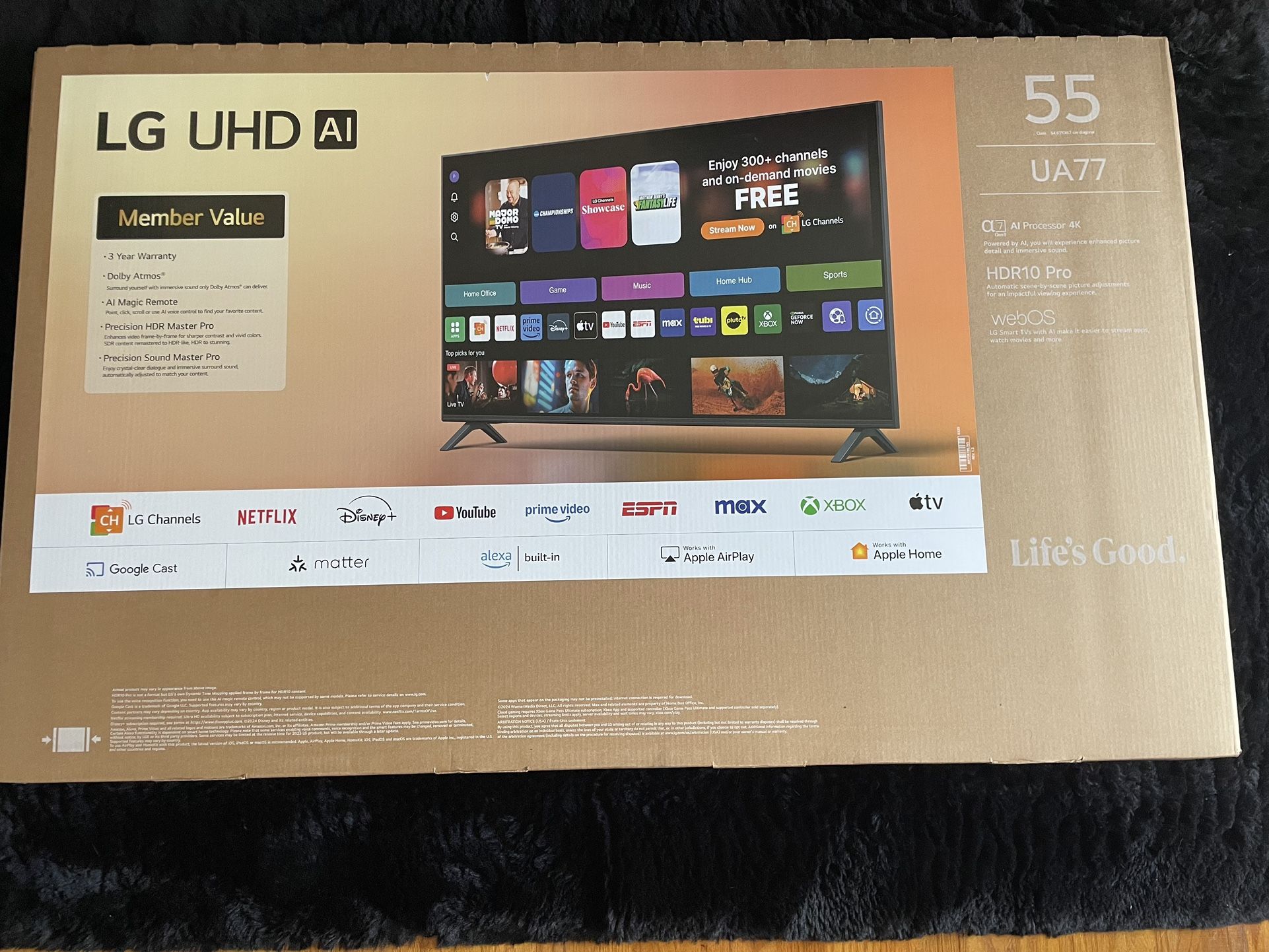 55” LG UA77 TV