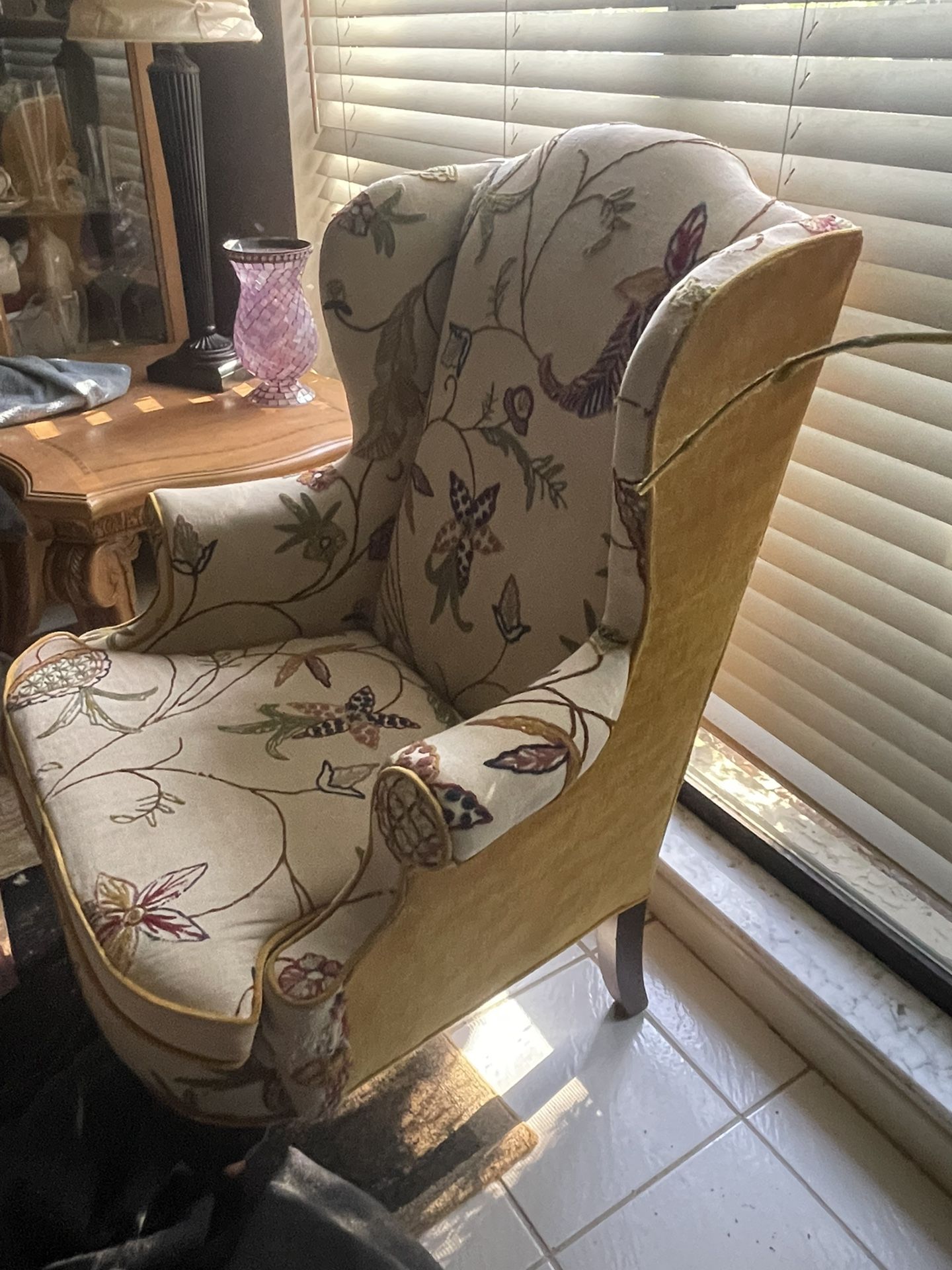 Embroidered Kanes Furniture Chairs Set of 2