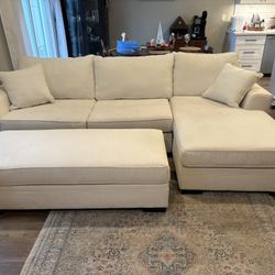 Beautiful Sofa, Chaise and ottoman 