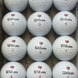 12 Wilson Duo White Golf Balls 5/4a Lot D188