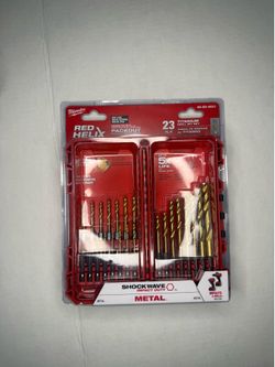 NEW Milwaukee Shockwave Red Helix Titanium Drill Bit Set 23-Piece (48-89-4631)