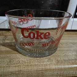 Vintage Coke Snack Bowl Glass