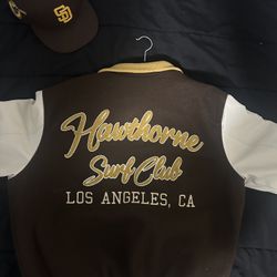 PacSun Letterman Coat Size Large New Never Worn Snapnack Baseball Cap