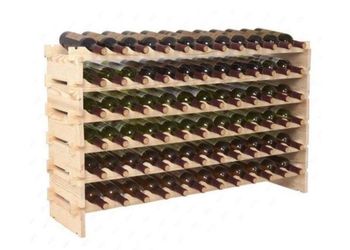 Zeny 72 Bottle Wood Wine Rack 6 Tier Storage Display Shelves