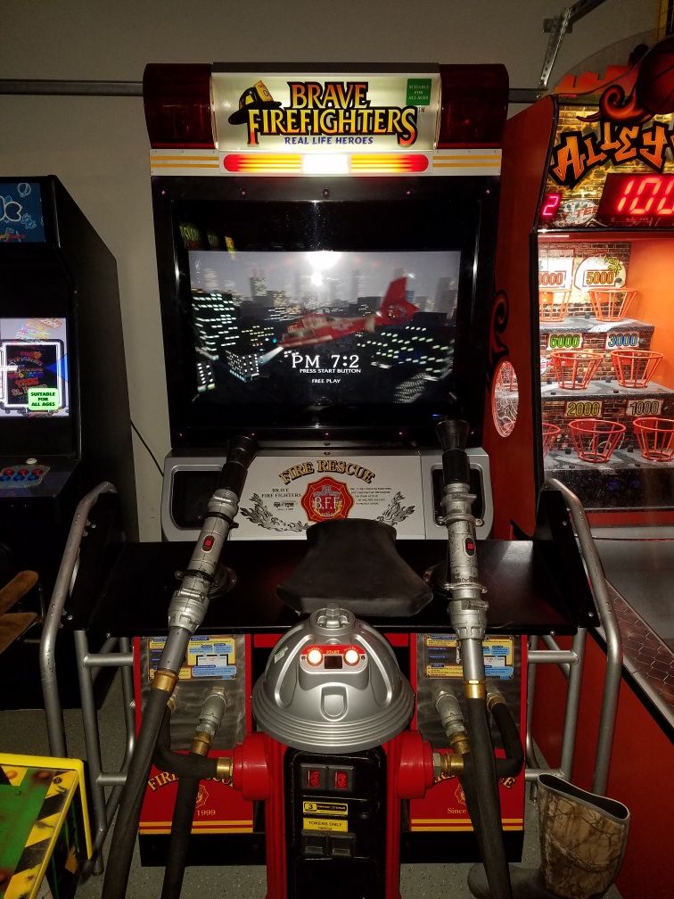 Sega brave firefighters commercial Arcade game