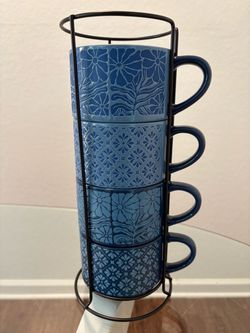 Thyme and Table rack of 4 mugs