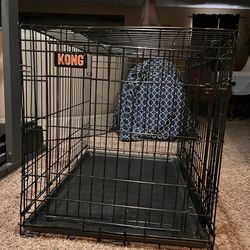 KONG Ultra-Strong Double Door Wire Dog Crate with Divider Panel And Crate Cover