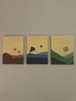 Star Wars Hand-painted Mid-Century Modern Painting Set