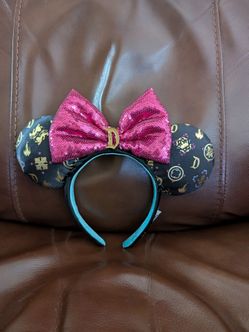 Disneyland Resort Minnie Mouse Ears Headband Pink Sequin Bow