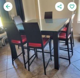 Espresso Colored Copenhagen Square TABLE with Covered GLASS BY Copenhagen