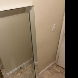 Full length beveled mirror