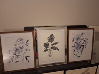 Set of 3 Botanical Framed Wall Art Prints