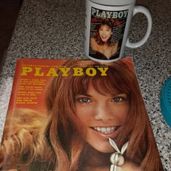 Barbi Benton 1972 Playboy Issue & 1985 Coffee Mug