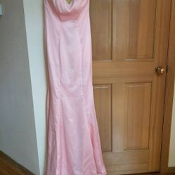 Elegant Pink Dress with Tail