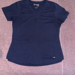 Greys Anatomy by Barco navy blue Stretch active Scrub Top
