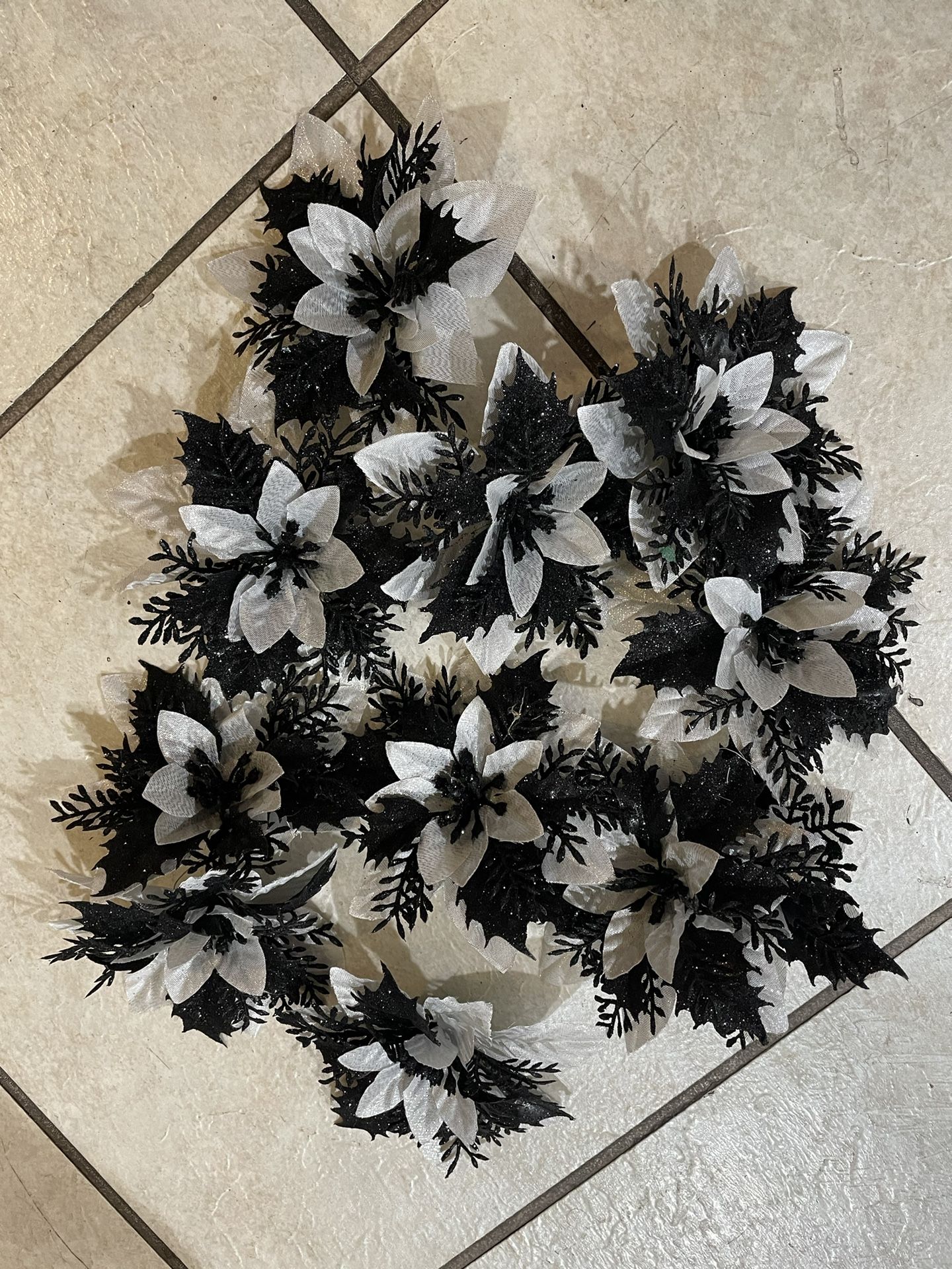 Christmas Tree Poinsettias Flower Decoration