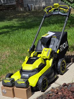 Brand New RYOBI 40V HP Brushless 21 in. Cordless Battery Walk Behind Self- Propelled Lawn Mower with (2) 6.0 Ah Batteries and Charger