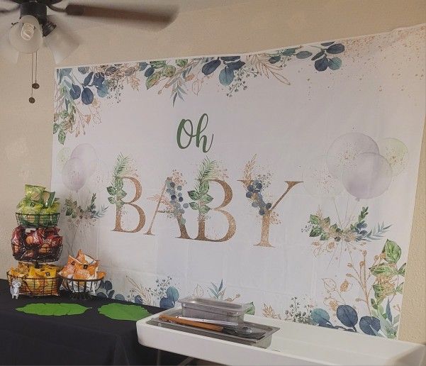 Extra Large Cloth Baby Shower Banner (Fabric)