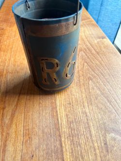 Tin Caddy with Candle