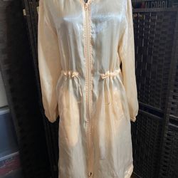 Peach Sheer Long Jacket 