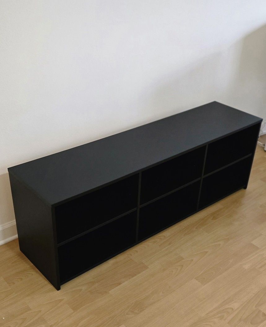 Black Wood TV Stand