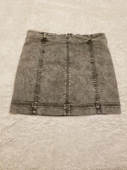 Denim Look Mini Skirt