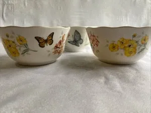 Lenox Butterfly Meadow Bowls Insects Set Of 3