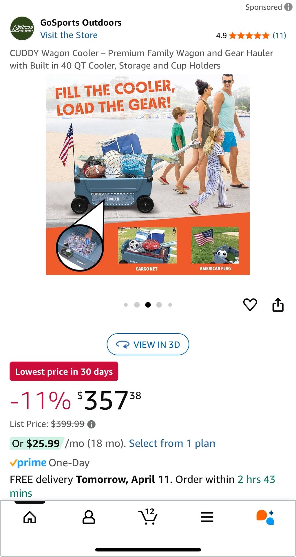The Cuddy Wagon Cooler Used 1 Time