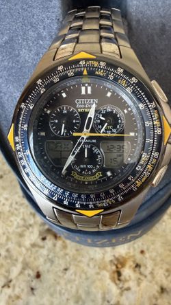 Citizen Eco-Drive Skyhawk A-T Titanium (Blue Angels) – Atomic Timekeeping – Excellent Condition