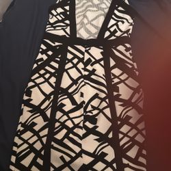 Gently Used Black And White Formal Dress Size Small 