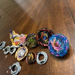 Hasbro beyblades For Sale (6+ Beyblades+ Disc Pieces ) 