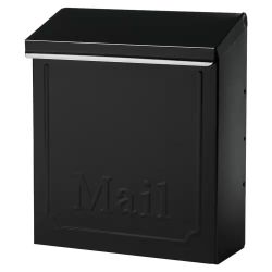 Black Wall-Mount Mailbox