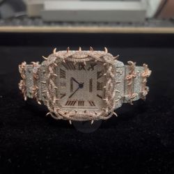 Cartier Iced Out Watch W Lab Diamonds 