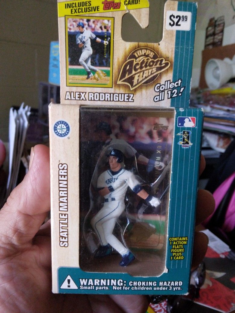 ALEX RODRIGUEZ 1999 TOY FIGURE/ BASEBALL CARD NEW😀