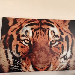  Large Tiger Canvas Wall Art – 4’10” x 3’3”  