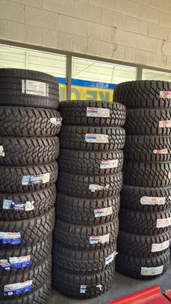 33X12.50R20 SET OF 4 MUD TIRES WITH INSTALLATION AND BALANCING 