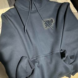 Navy Blue blue strips hoodie sz medium