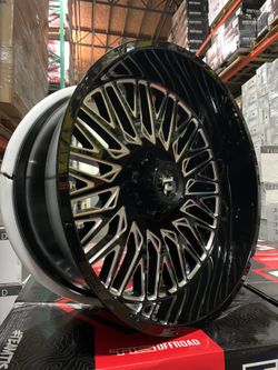 20x12 Fittipaldi FTC07BM black milled 8x170 wheels