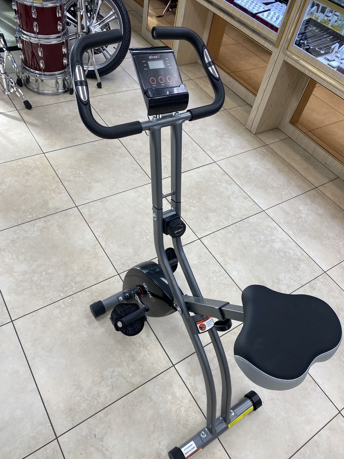 Ativafit Indoor Cycling Bike Folding Exercise Gym Fitness Bike